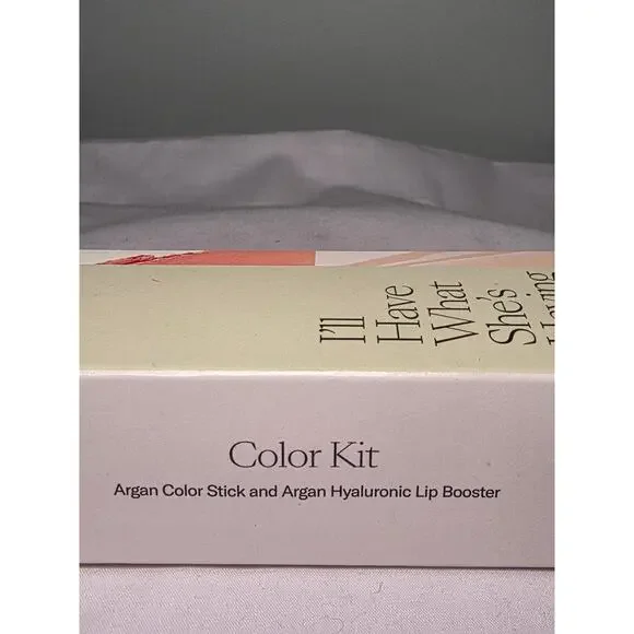 Josie Maran I'll Have What She's Having Argan Lip & Cheek Set NIB Nude Pink - Picture 2 of 14